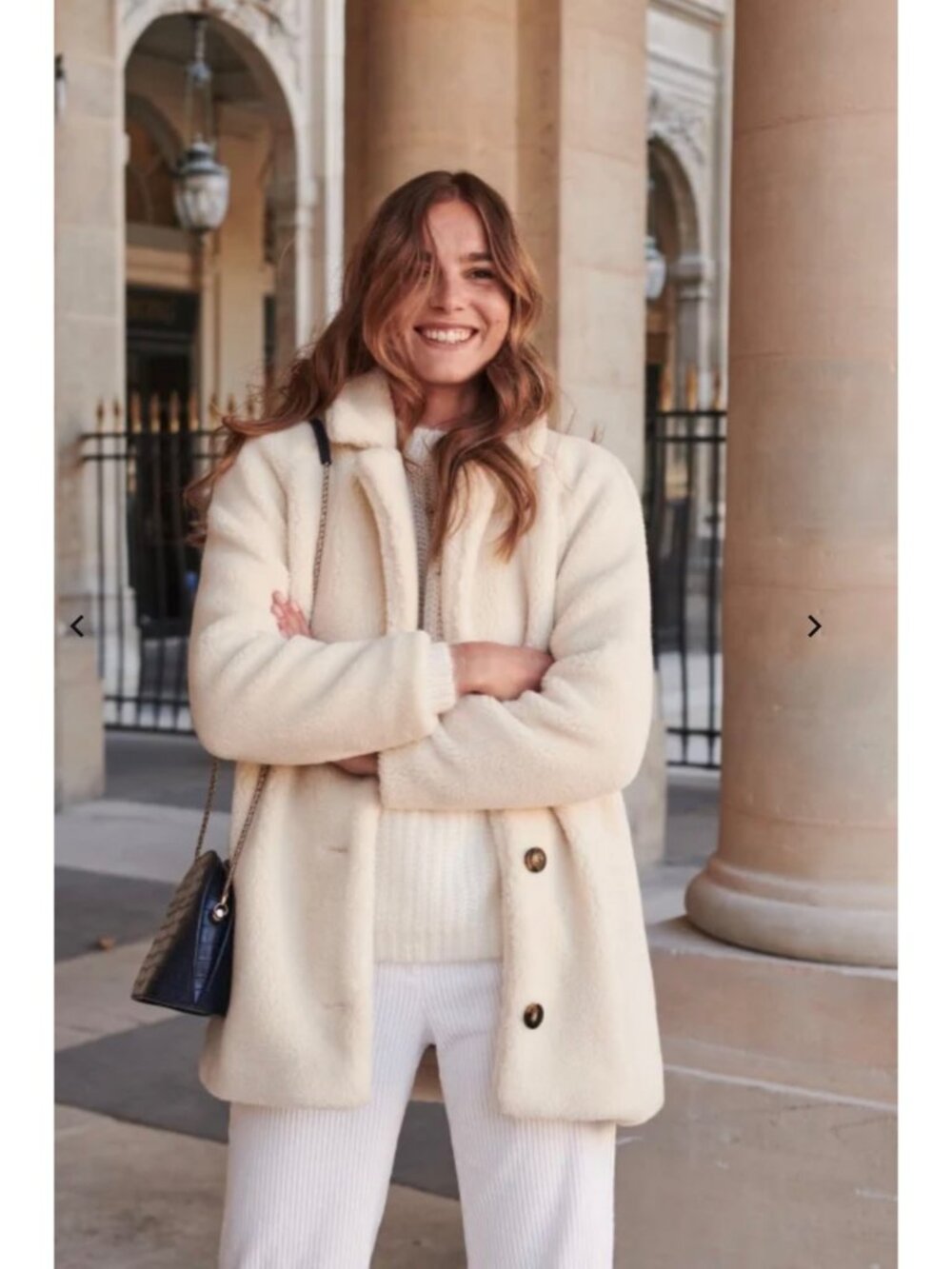 NWT SÉZANE ISÉE COAT White WOOL soft SZ42 us10 bust44